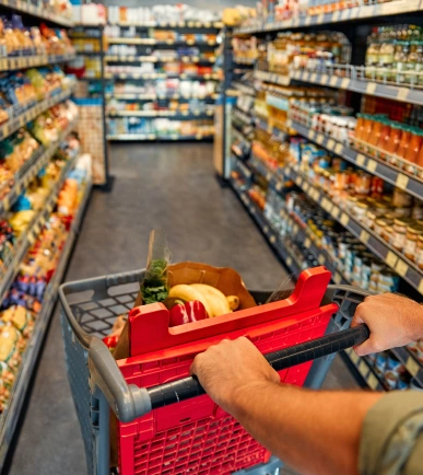 Supermercado, simbolizando los proyectos realizados en la industria alimentaria