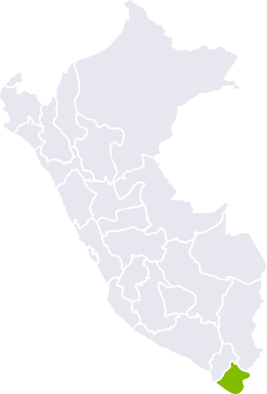Location on the map of Peru of SOFRATACNA